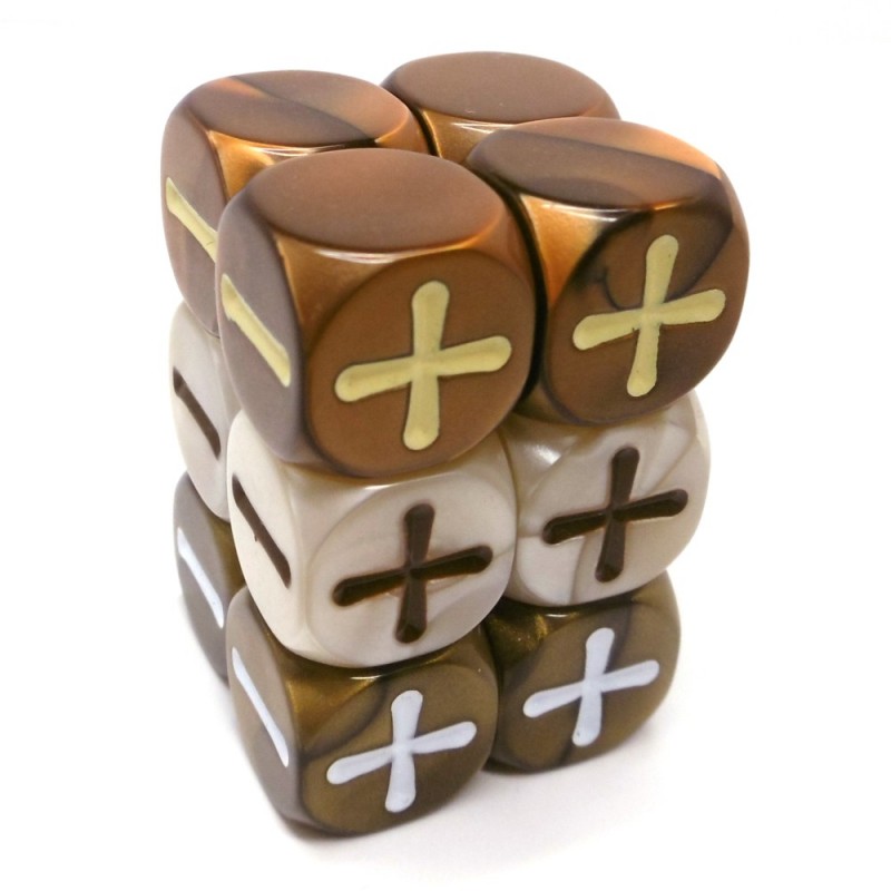 Set Di Dadi Fate/Fudge Dice4friends – 8 Pezzi In Polvere Nera – Per Giochi Di Ruolo