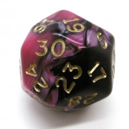 Tossico - Dado singolo d30 (Rosa/Nero)