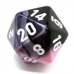 Gemini - Set di dadi (Nero-Rosa / Bianco)