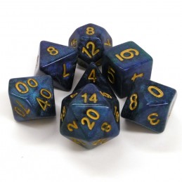 Space Galaxy - Set di dadi (Verde / Blu)
