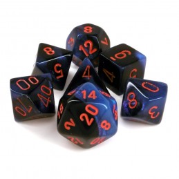 Gemini - Set di dadi (Nero-Luce stellare / Rosso)