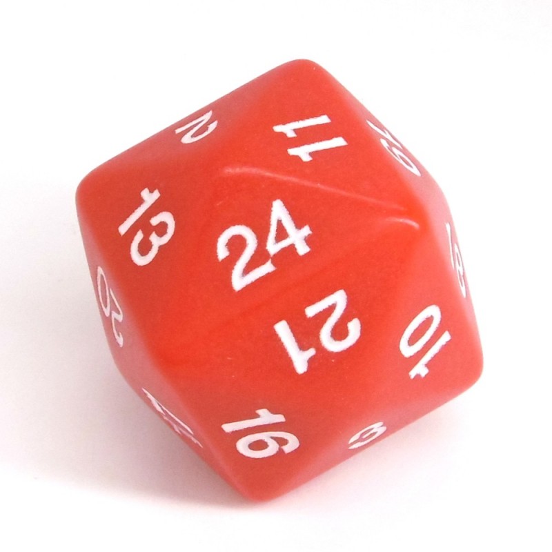 Opaco - Dado singolo d24 (Rosso)