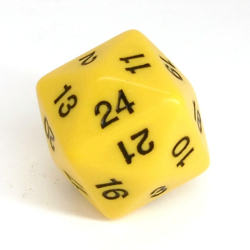Opaco - Dado singolo d24 (Giallo)