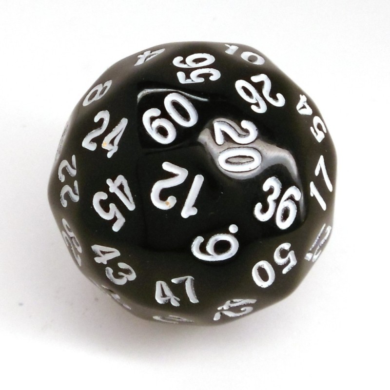 Opaco - Dado singolo d60 (Nero)