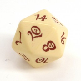 Classici - Set di dadi per GDR (Beige / Rosso Borgogna)