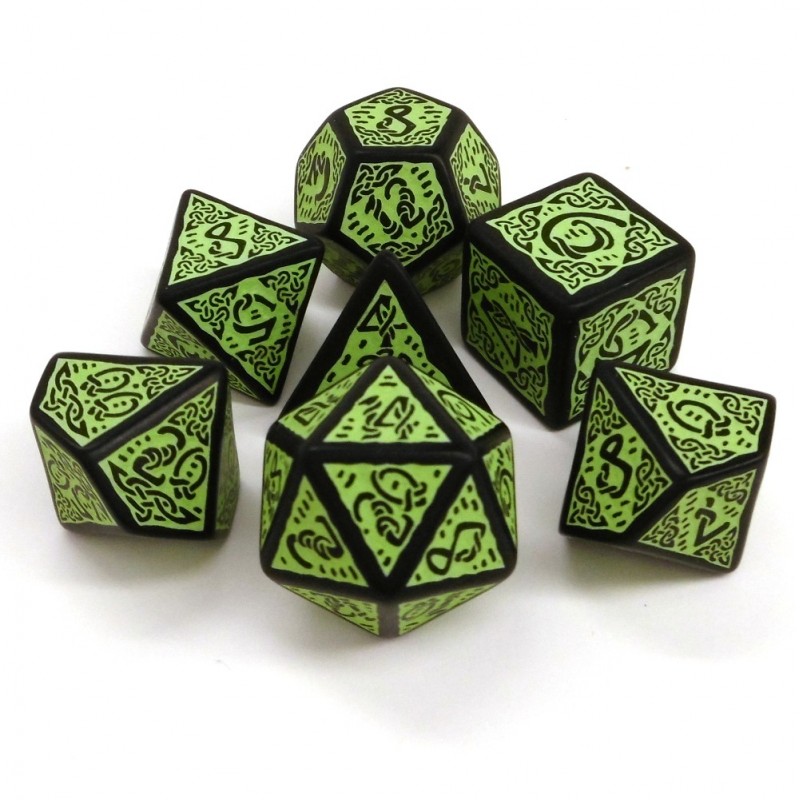Celtici - Set di dadi (Nero / Verde)